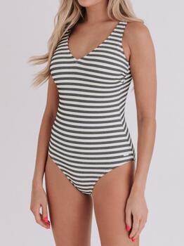Bomain Brugge Gris/Blanc Maillot de Bain