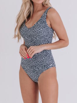 Bomain Ortac Bleu Marine/Blanc Maillot de Bain
