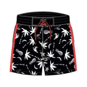  DJ DutchJeans Pineapple Noir/Print Maillot de Bain pour Homme