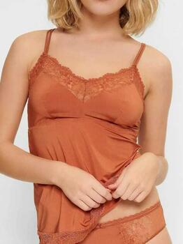 LingaDore Quotidien Basic Cuir Brun Top Spaghetti