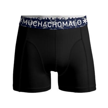 Muchachomalo Light Cotton Solid Noir/Violet Boxer