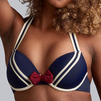 Maillots de bain Marlies Dekkers Sailor Mary Bleu Marine/Ivoire Bikinitop Push Up