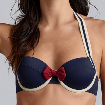 Maillots de bain Marlies Dekkers Sailor Mary Bleu Marine/Ivoire Haut de Bikini Préformé