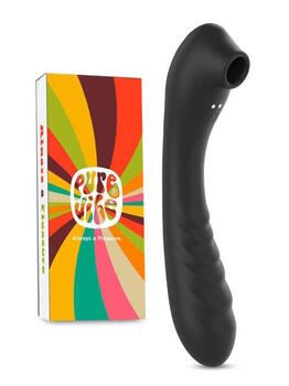 PureVibe Vibrating Air-Pulse Massager Noir Vibromasseur Clitoris