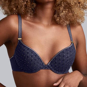 Marlies Dekkers Petit Point Bleu Marine Soutien-Gorge Push Up
