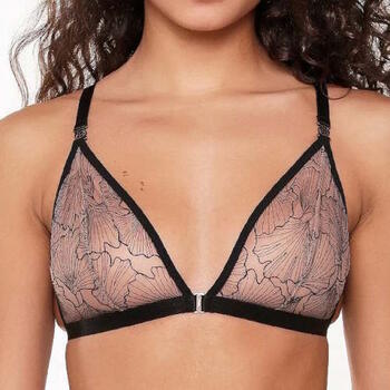 LingaDore Black Flower Noir Soutien-Gorge sans Armatures en Dentelle