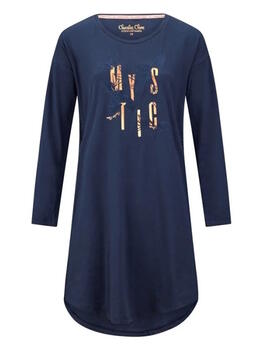 Charlie Choe Mystic Dreams Bleu Marine Chemise de Nuit
