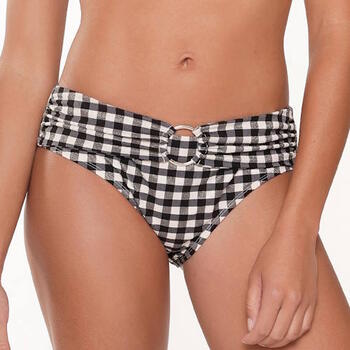 Plage de LingaDore Square Print Noir/Blanc Slip de Bikini