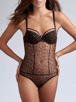 Marlies Dekkers Peekaboo Marron/Print Corselet
