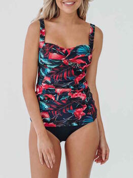 Bomain Lissabon Bleu Marine/Print Tankini Set