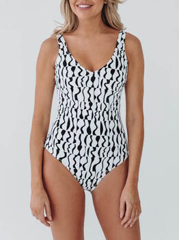 Bomain Lagos Noir/Blanc Maillot de Bain