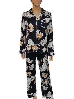 LingaDore Night Blossom Noir/Print Pyjama