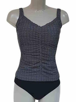 Bomain Dot Noir/Blanc Tankini Set