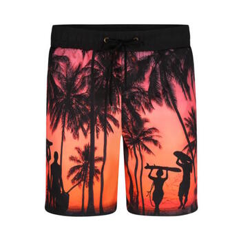  DJ DutchJeans Beach Orange/Print Maillot de Bain pour Homme