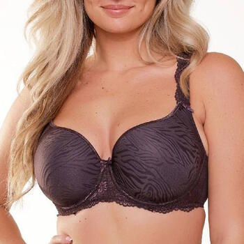 LingaDore Quotidien Uni Fit Plus Bra Marron/Print Soutien-Gorge Rembourré