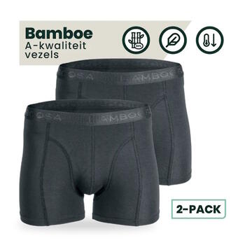 Bamboosa Lewis Anthracite Boxer en Bambou