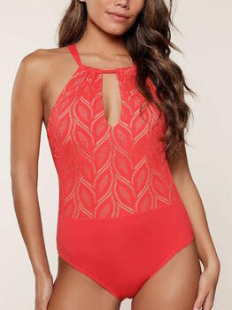 Plage de LingaDore Fabulous in Red Lace Rouge Maillot de Bain