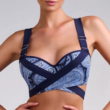 Maillots de bain Marlies Dekkers Cache Coeur Bleu/Print Haut de Bikini Préformé