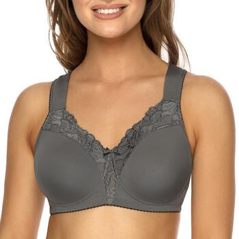 Viania Helga Gris foncé Soutien-Gorge sans Armatures en Dentelle