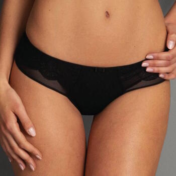 Rosa Faia Emily Noir Slip Brésilien