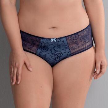 Rosa Faia Fleur Bleu Marine Haut Slip