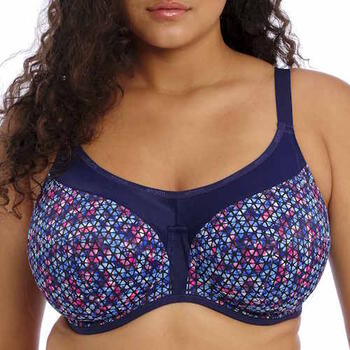 Elomi Energise Bleu Marine/Print Soutien-Gorge de Sport