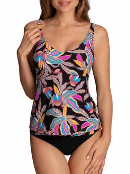 Maillots de bain Rosa Faia Noemi Noir/Print Tankini Top