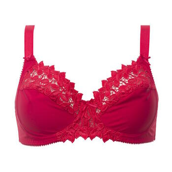 Guy de France Embroidery Rouge Soutien-gorge sans forme