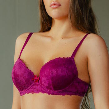 Guy de France Flower Violet Soutien-Gorge Rembourré