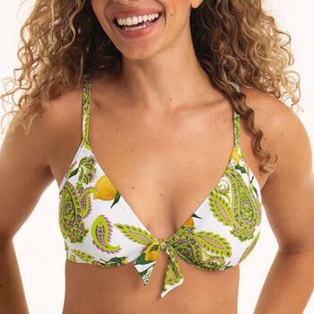 Maillots de bain Rosa Faia Elsie Blanc/Print Haut de Bikini Préformé
