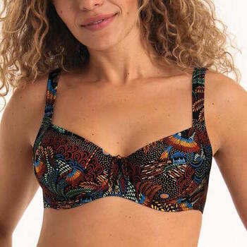 Maillots de bain Rosa Faia Sibel Noir/Print Soutien-Gorge Bikini Corbeille