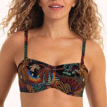 Maillots de bain Rosa Faia Ella Noir/Print Soutien-Gorge Bikini Corbeille