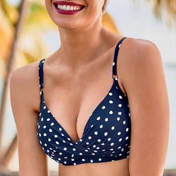 Maillots de bain Rosa Faia Maja Bleu Marine/Blanc Haut de Bikini Préformé