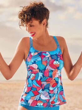 Anita Care Rimini Bleu/Print Tankini à prothèse