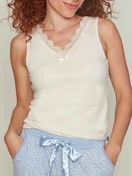 Charlie Choe Fresh Summer Nights Blanc Cassé Chemise de nuit