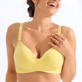 Lisca Pompeya Jaune Soutien-Gorge sans Armatures en Dentelle