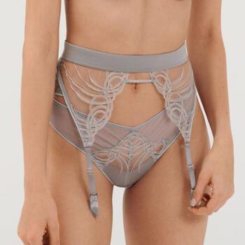 Lisca Amaze Argent Jarretelles Garter Belt