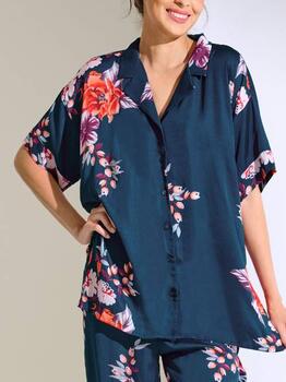 Lisca Amaryllis Bleu Marine Chemise de Pyjama