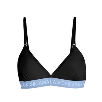 Chicamala Solid Noir/Bleu Soutien-gorge sans forme