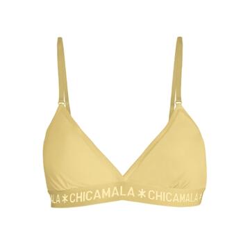 Chicamala Solid Jaune Soutien-gorge sans forme