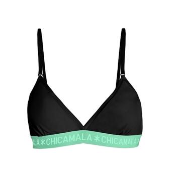 Chicamala Solid Noir/Vert Soutien-gorge sans forme