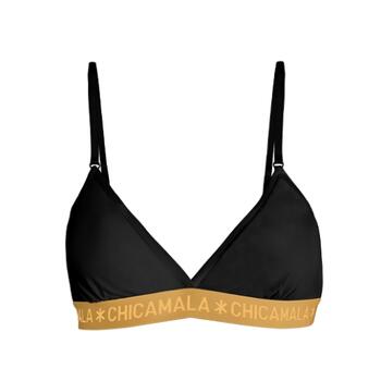 Chicamala Solid Noir/Orange Soutien-gorge sans forme