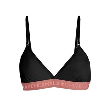 Chicamala Solid Noir/Rose Soutien-gorge sans forme