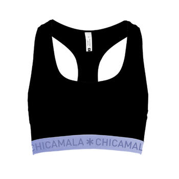 Chicamala Solid Noir/Violet Soutien-gorge sans forme