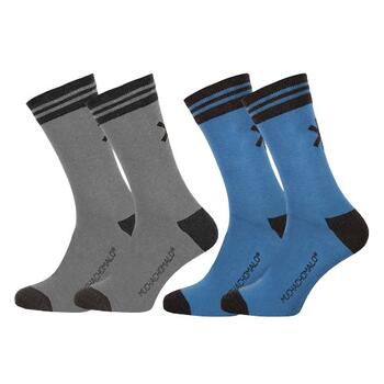 Muchachomalo Solid  Gris/Bleu Chaussettes