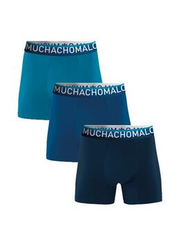 Muchachomalo Solid  Bleu Boxer en Coton
