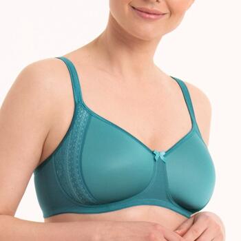 Rosa Faia Fleur Vert Soutien-Gorge Rembourré
