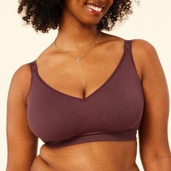 Sucre d'orge Basic Plum Soutien-Gorge sans Armatures en Dentelle