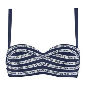 Maillots de bain Marlies Dekkerssample Sexy Badass Bleu Marine/Blanc Haut de Bikini Préformé