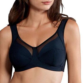 Anita Clara Bleu/Noir Soutien-Gorge sans Armatures en Dentelle